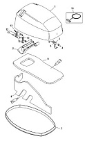 Верх капота 4-Х ТАКТНОГО ПЛМ MERCURY 50 Серийный номер от 1C000001 до 1C050251